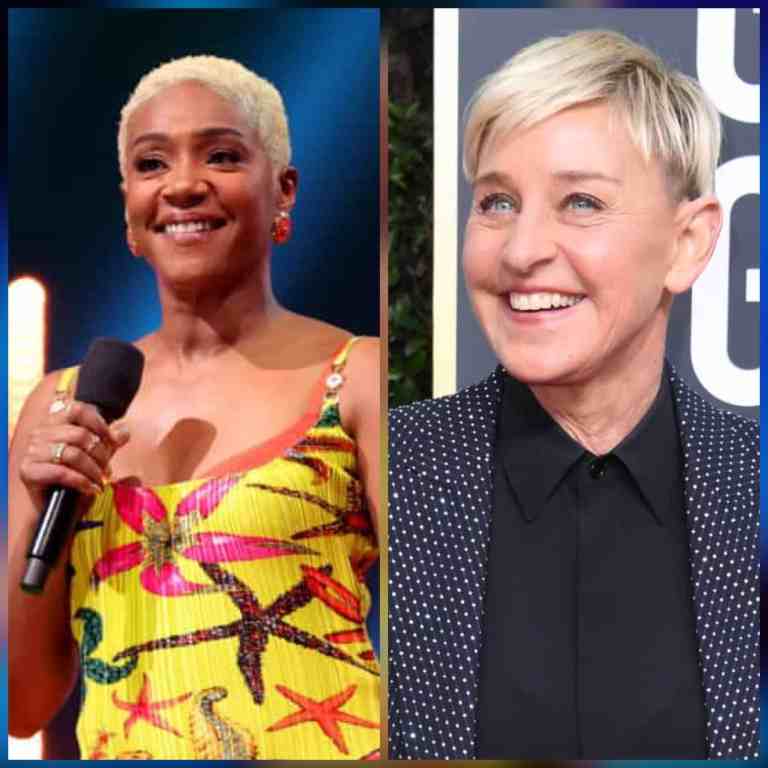 Tiffany Haddish and Ellen DeGeneres