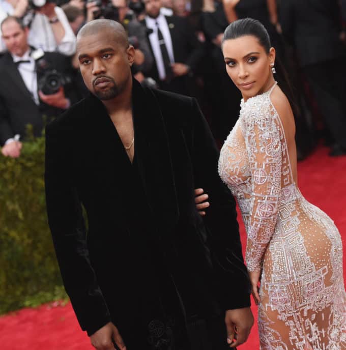 Kanye West and Kim Kardashian