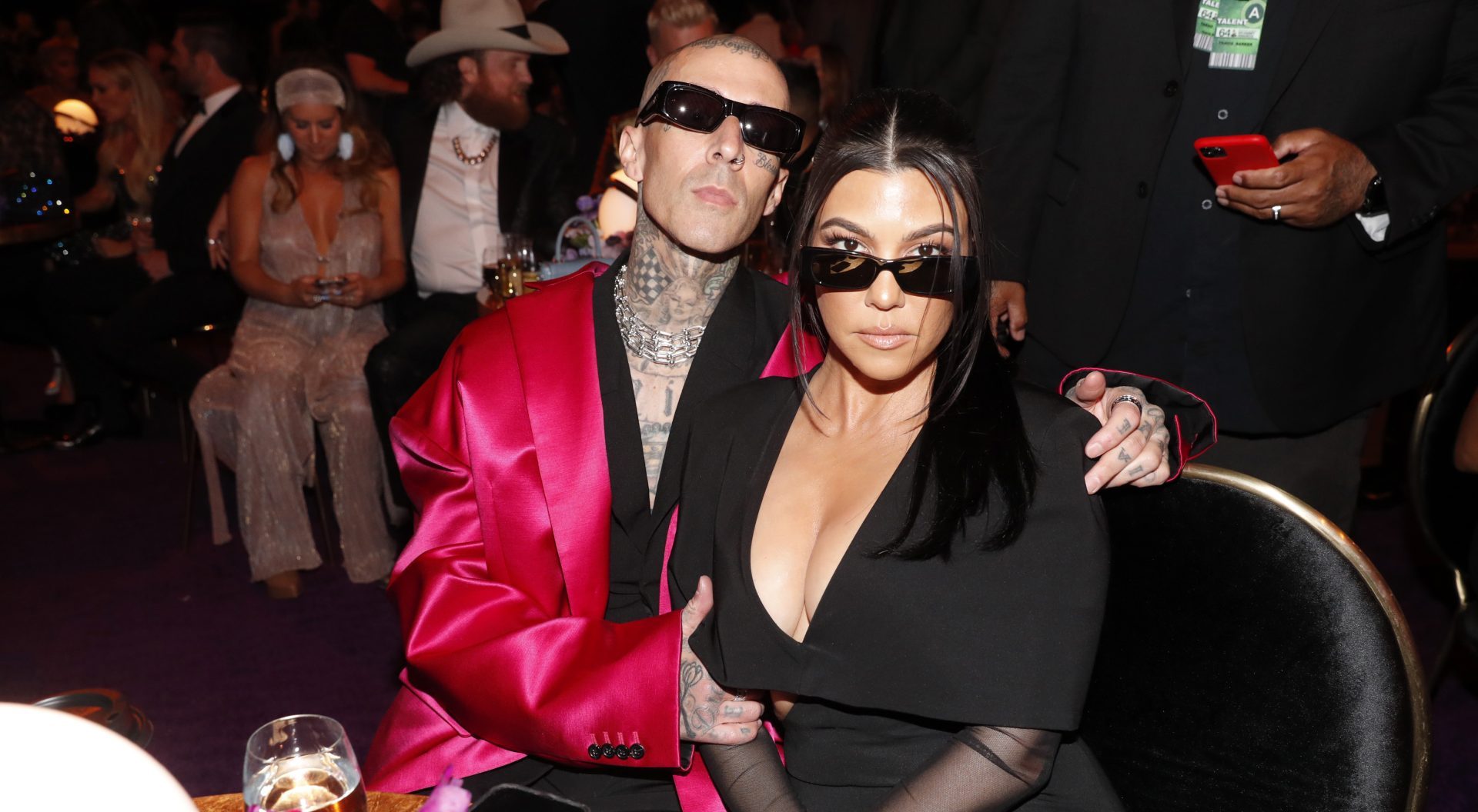 (Photos) Kourtney Kardashian Confirms Unofficial Wedding Ceremony To Fiancé Travis Barker