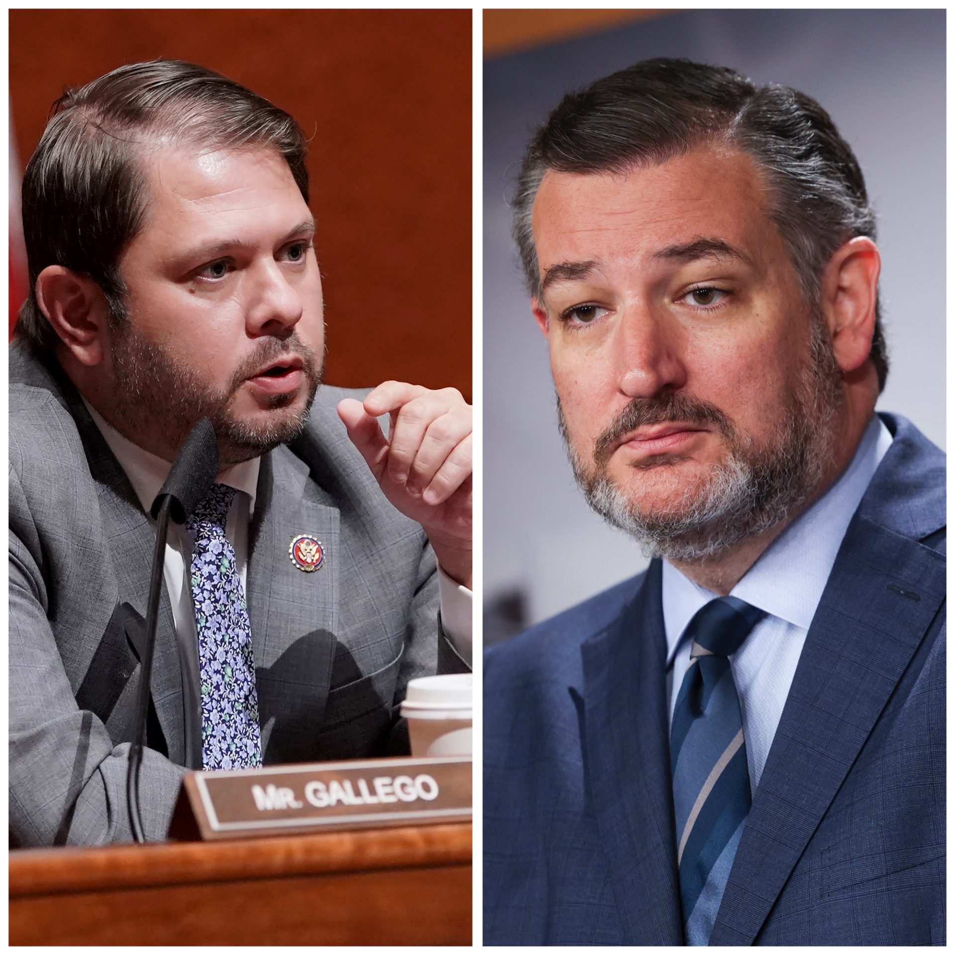 Ruben Gallego & Ted Cruz Getty Images