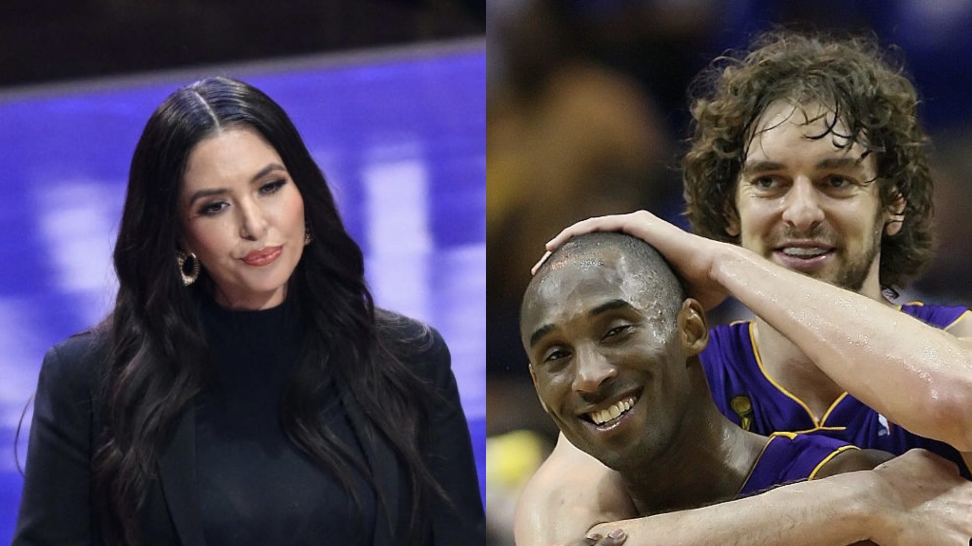 Vanessa Bryant Surprises Pau Gasol With Video Message From Kobe As Lakers Retire #16 Jersey, Leaving Him Emotional (Video)