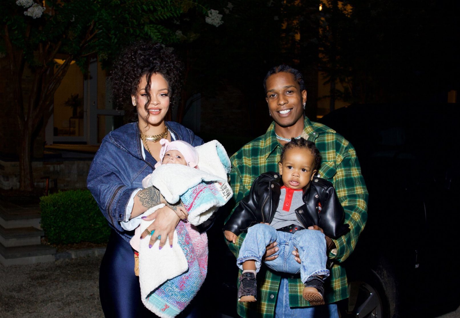 PHOTOS: Rihanna & A$AP Rocky Reveal Son's Face For 1st Time