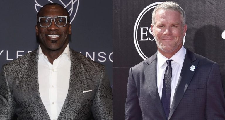 Shannon Sharpe and Brett Favre