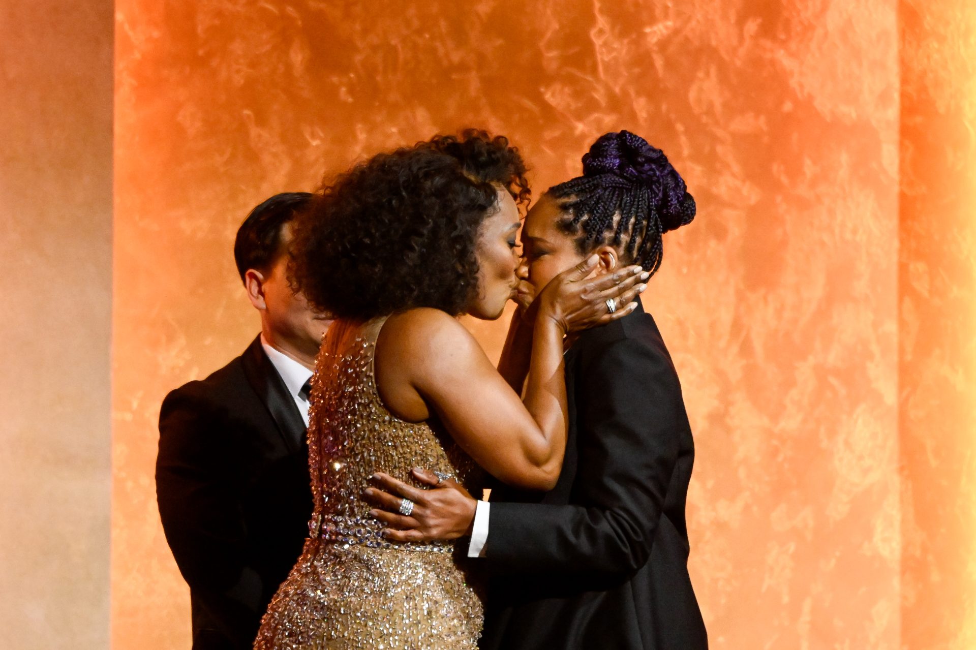 Social Media Reactions Angela Bassett Honorary Oscar Kiss Regina King Governors Ball