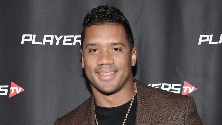 LAS VEGAS, NEVADA - JULY 09: Professional football player and founder and CEO of Why Not You Productions Russell Wilson attends the PlayersTV press conference at the Westgate Las Vegas Resort & Casino on July 09, 2023 in Las Vegas, Nevada.