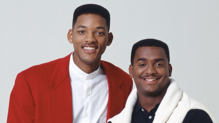 THE FRESH PRINCE OF BEL-AIR -- Season 5 -- Pictured: (l-r) Will Smith as William 'Will' Smith, Alfonso Ribeiro as Carlton Banks