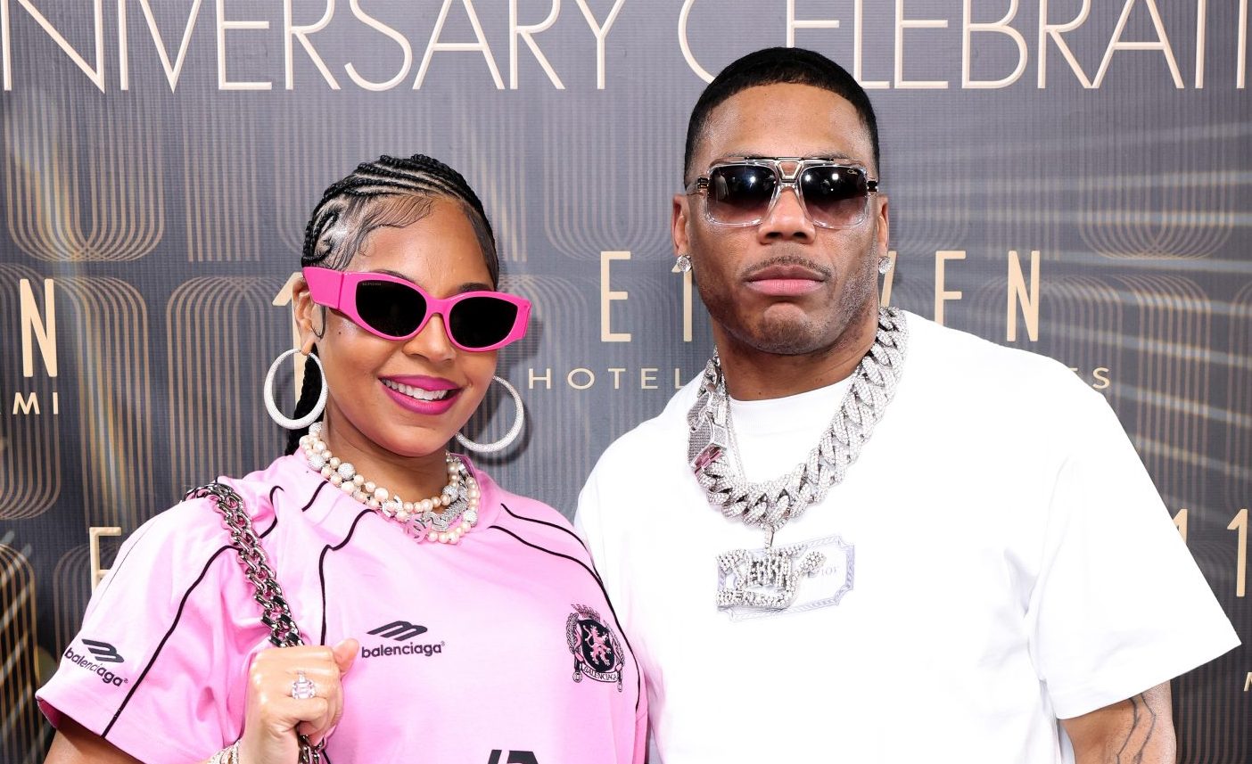 MIAMI, FLORIDA - FEBRUARY 2: Ashanti and Nelly arrive at E11EVEN Miami during the 10th Anniversary of E11EVEN celebration on February 2, 2024 in Miami, Florida. (Photo by Alexander Tamargo/Getty Images for E11EVEN)