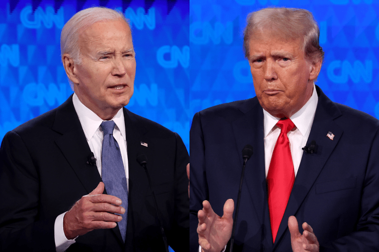 President Joe Biden & Donald Trump Engage In Fiery Exchange About Abortion Issues At First 2024 Debate