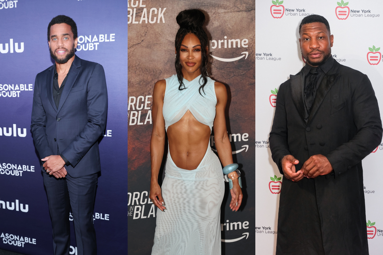 Michael Ealy Trends After Energetically Embracing Meagan Good In Front Of Jonathan Majors