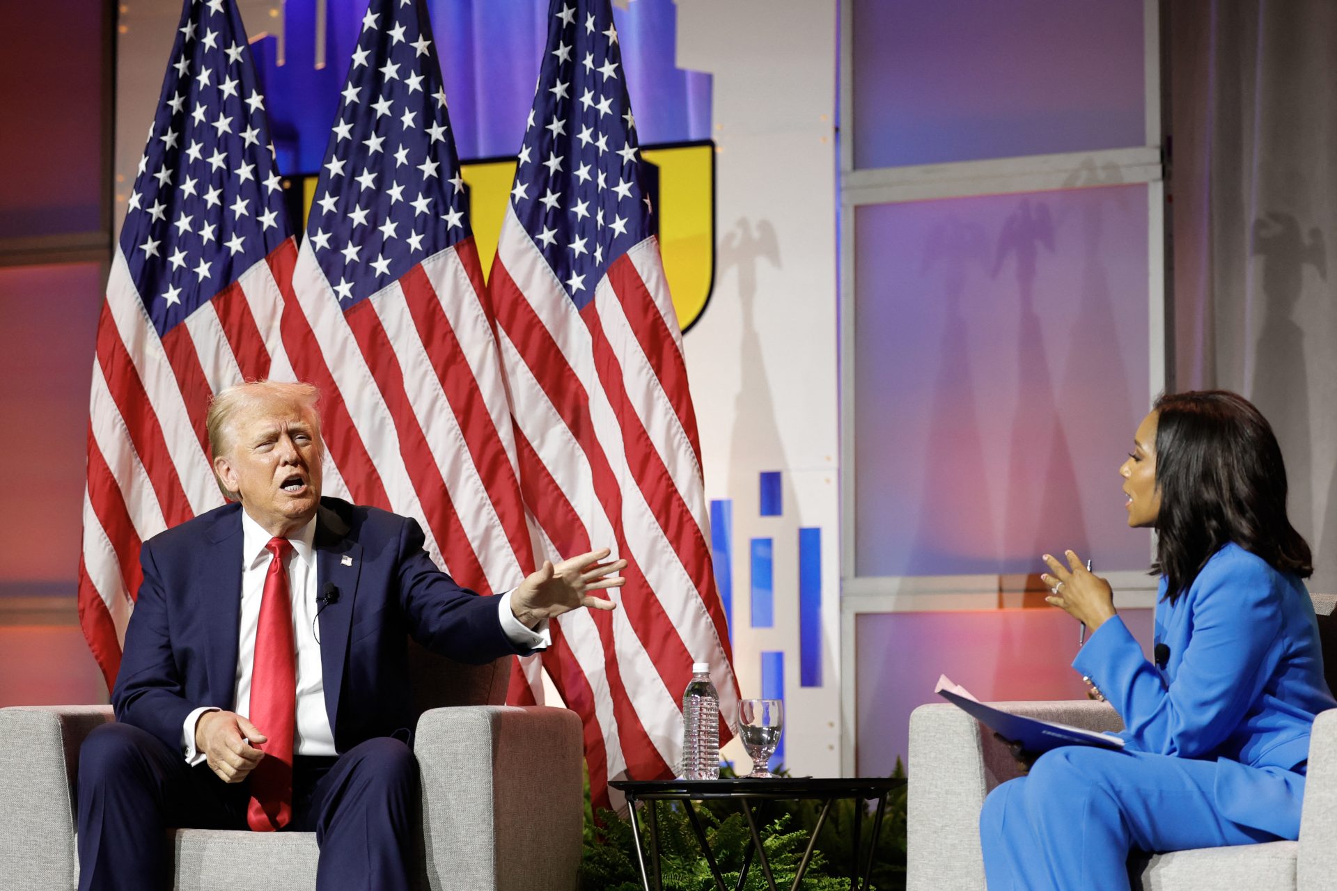 Not The Race Card! Donald Trump Shades Kamala Harris' Biracial Identity At NABJ Convention (WATCH)