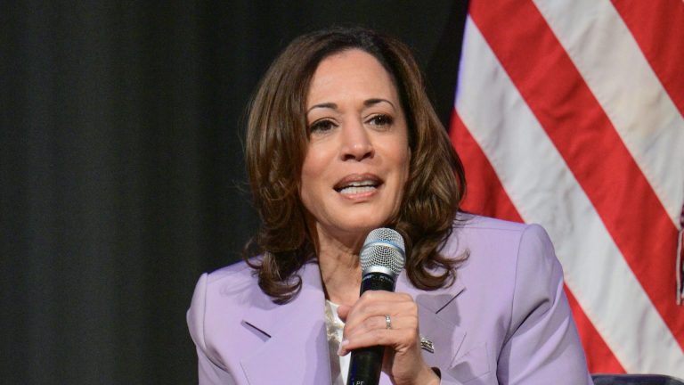 Don't Play With Her! Watch Kamala Harris React To Interruptive Protesters During Her Rally In Michigan (Video)